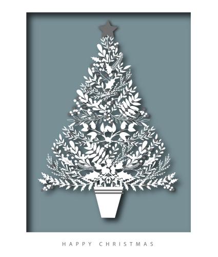 Opulent Tree Christmas Cards - Pack of 10