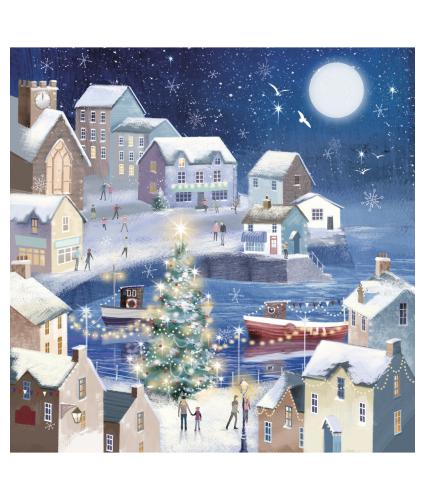 Winter Seaside Christmas Cards - Pack of 10