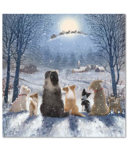 Enchanting Scene Welsh Bilingual Christmas Cards - Pack of 10