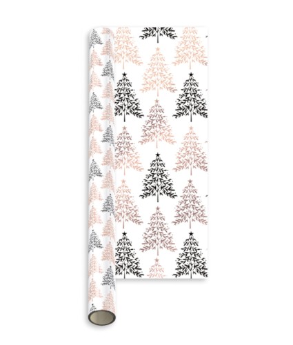 Rose Gold Trees Lux Foil 1.5m Christmas Wrapping Paper