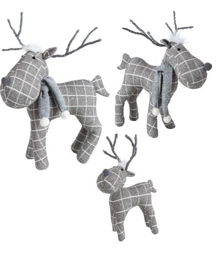 Festive Grey Checked Reindeer Bundle