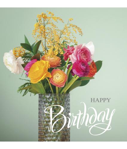Vibrant Bouquet Birthday Card