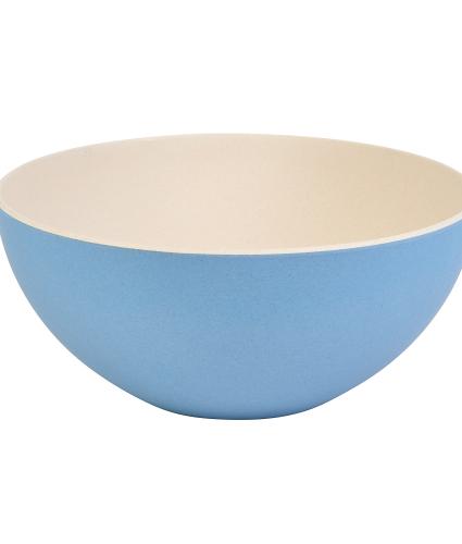 Blue 2-Tone Bamboo Salad Bowl 