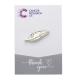 Silver Feather Pin Badge