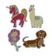 Novelty Pin Badges - Pack of 4