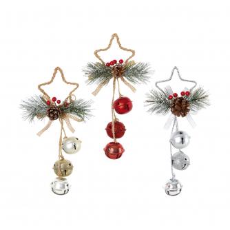 Jingle Bells Star Shaped Door Hanger Decoration