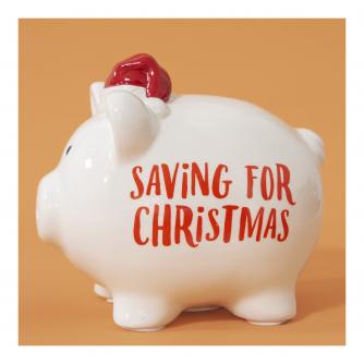 Saving for Christmas Ceramic Piggy Bank