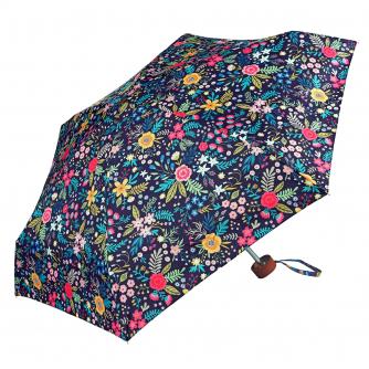 Pink, Yellow and Teal Floral Print Umbrella