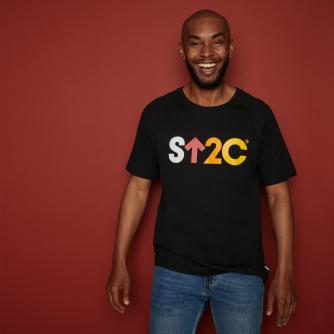 Stand Up To Cancer Men's Short Logo Black T-shirt